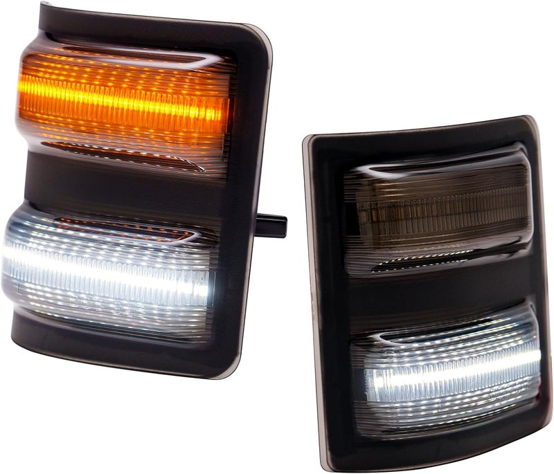 LUDARM LED tow Mirror turn Signal light Compatible with 2008-2016 F250 F350 F450 F550 super duty 2013-2014 Switchback lower White upper Amber Mirror Blinker Light 2PCS smoke Lens - Image 1